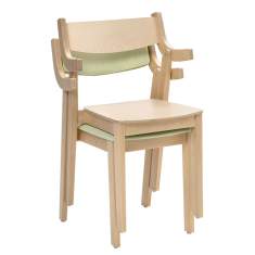 Besucherstuhl Holz Besucherstühle stapelbar Cafeteria Stuhl Holzschale NC Nordic Care Gepetto