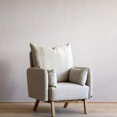 Loungesessel grau Sessel Lounge Holz NC Nordic Care Dahlia