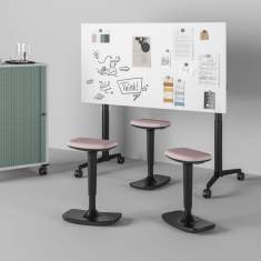 Hocker ergonomisch ergonomischer Sitzhocker schwarz Assmann Büromöbel Sitzmöbel Consento | Bari