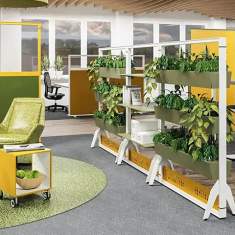 Pflanzkastenwände weiss mauser Büro- und Objektmöbel conexius.w Pflanzkastenwand