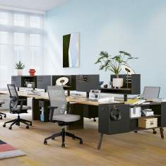 Büro Drehstuhl grau Drehstühle Netzgewebe Bürostuhl Haworth Aloha Active AX