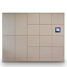 Elektronische Schließfächer Haworth Be_Hold Smart für sichere Aufbewahrung am Arbeitsplatz