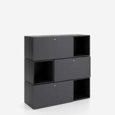 Modulare Büromöbelsysteme Regale Büro Stauraummöbel schwarz Nowy Styl Oxo Schränke & Sideboards
