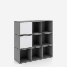 Modulare Büromöbelsysteme Regale Büro Stauraummöbel schwarz Nowy Styl Oxo Schränke & Sideboards