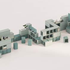 Modulare Büromöbelsysteme Regale Büro Stauraummöbel Nowy Styl Oxo Schränke & Sideboards