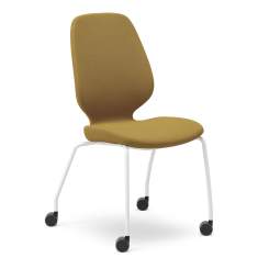 Besucherstuhl gelb Besucherstühle Konferenzstuhl Konferenzstühle mit Rollen Kinnarps, Monroe