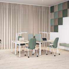 Besucherstuhl grün Besucherstühle Konferenzstuhl Konferenzstühle mit Rollen Kinnarps, Monroe