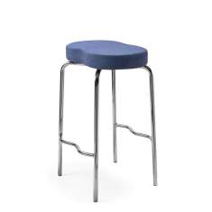 Polsterhocker blau Hocker Stahl Materia Bönan