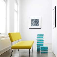 Sitzbank gelb Bank Lounge Modulare Sitzelemente Traversenbänke, Skandiform, Noon