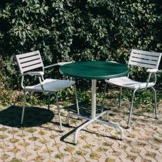 Besucherstuhl weiss Besucherstühle Kunstoff Gartenstuhl feuerverzinkt Gartenstühle Cafeteria Stuhl Kantinen Stuhl mobbel classic mit Armlehnen