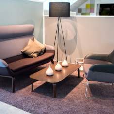 Loungesofa Leder grau Sofa Holz, Brunner, crona Lounge