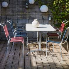 Gartenstuhl Gartenstühle mit Kunststoffschnüren Besucherstuhl Kunstoff Besucherstühle schwarz Embru Altorfer Gartenstuhl Modell 1141