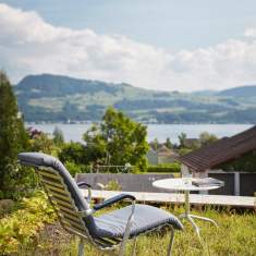 Gartenstuhl grau Sessel Aluminium Lounge Moderl 1090 Embru Breuer Sessel