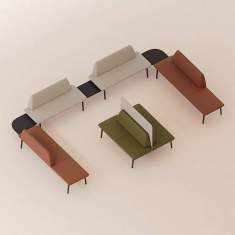 Softseating-Programme modulares Baukastenprinzip Lounge Sitzmöbel Sofas Bänke Kusch+Co Genaya