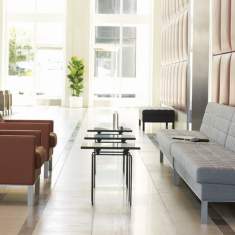 Sofa grau Loungesofa Loungemöbel Sessel braun Leder Coalesse, Millbrae