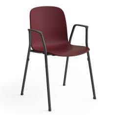 Besucherstuhl rot Besucherstühle Cafeteria Stuhl Kantinen Stuhl Steelcase Cavatina