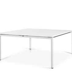 Konferenztische Büro weiss Steelcase FrameFour Konferenztisch
rechteckige Tischplatte
