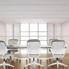 Exklusiver Konferenztisch elektrifzierbar Holzplatte, Steelcase, 4.8 four point eight
