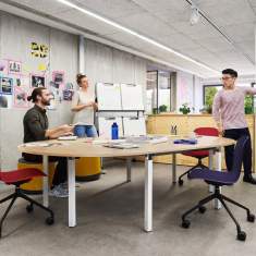 Konferenztische Konferenztisch Büro Steelcase, Kalidro Conferencing
abgerundete Tischplatte