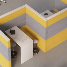 Trennwand System gepolsterte Trennwände Raumgliederung Stellwand Nowy Styl Sand