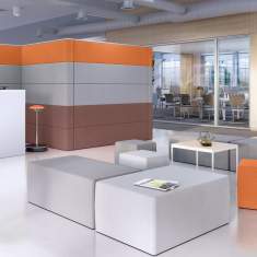 Sitzpouff grau Lounge Sitzelemente Nowy Styl Sand Sitzpoufs
