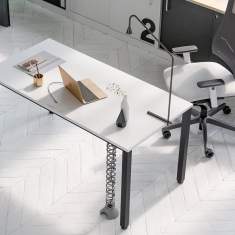 Schreibtisch Büro Schreibtische Bürotisch rechteckig Nowy Styl E10