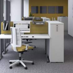 Schreibtisch Büro Schreibtische weiss Bürotisch rechteckig Nowy Styl E10