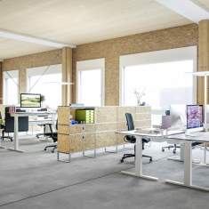 Lista Office LO LO-Extend Arbeitsplatzlösung im offenen Büro für flexible Nutzung
