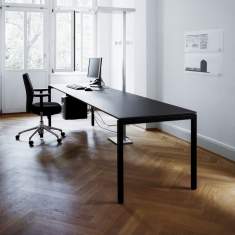 Schreibtisch groß 4-Fuss , Schreibtisch dünne Platte, DesignSchreibtisch Kunststoff , Lista Office LO, Funktionstisch wide LO Motion