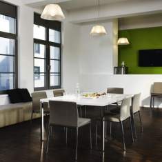 Besucherstuhl grau Besucherstühle Konferenzstühle Cafeteria Stühle Wilkhahn Ceno