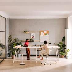 Stehtische weiss Stehtisch Büro Konferenztisch hoch Neudoerfler MyMotion Stehtisch