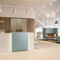 Empfangstheke Holz modern Büro Tresen Theke, Assmann Büromöbel Empfangssysteme