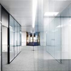 Akustikelemente, Uniska, Akustik Glastrennwand Structural Glazing