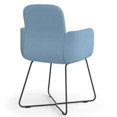 Besucherstuhl blau Sessel Lounge Besucherstühle Kuffengestell Viasit Lirix