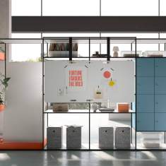 Regalsysteme modular Regale Raumteiler Garderobenelemente Boxen Palmberg P5 Regalsystem