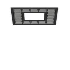 Einbauleuchte quadratisch Deckenleuchte Büro Deckenleuchten schwarz XAL Mita square