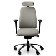 Büro Drehstuhl grau Drehstühle mit Kopfstütze Bürostuhl RH Logic Black 200