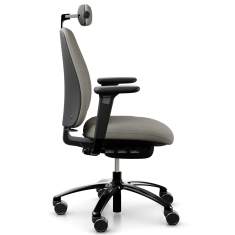 Büro Drehstuhl grau Drehstühle mit Kopfstütze Bürostuhl RH Logic Black 200