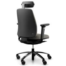 Büro Drehstuhl grau Drehstühle mit Kopfstütze Bürostuhl RH Logic Black 200