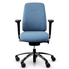 Büro Drehstuhl blau Drehstühle mit Kopfstütze Bürostuhl RH Logic Black 200
