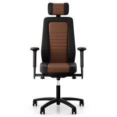 Ergonomischer Bürostuhl braun Bürodrehstuhl ergonomisch Büro RH Focus