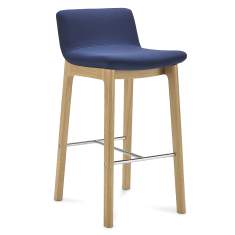 Barhocker blau Barstuhl Holz Connection Swoosh