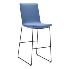 Barhocker blau Barstuhl Stahl Connection Swoosh