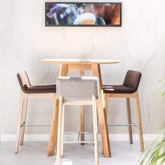 Barhocker blau Barstuhl Holz Connection Swoosh