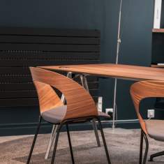 Besucherstuhl Besucherstühle Holzschale Stapelstuhl Cafeteria Stuhl stapelbar Brunner Mudra