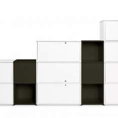 Büroschränke schwarz Büroschrank modular  Embru, eQ Standardmodul