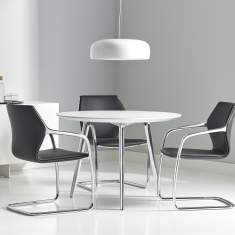 Besucherstuhl schwarz Freischwinger Büro Konferenzstühle Brunner ray