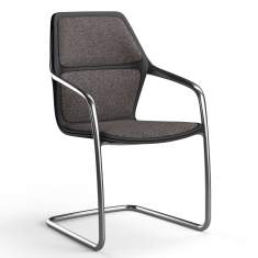 Besucherstuhl braun Freischwinger Besucherstühle Büro Konferenzstuhl Brunner ray
