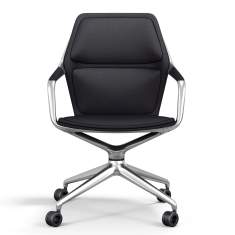 Konfernezstuhl schwarz Konferenzstühle mit Armlehnen Büro Brunner ray
mit Rollen