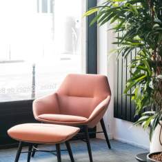 Polsterhocker Holz Holcker rosa Brunner ray soft lounge